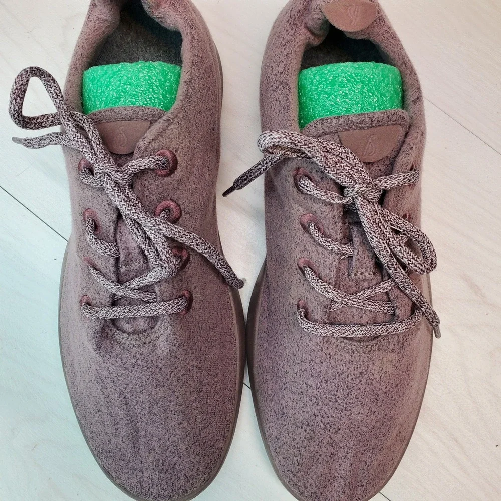 Allbirds Wool Runners Gray Black Lace Up Sneakers Shoes‎ size 8
